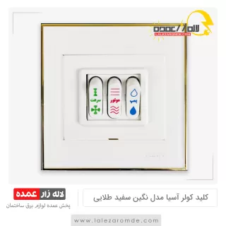 کلید کولر آسیا مدل نگین سفید طلایی