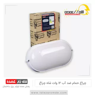 چراغ حمام ضد آب 12 وات شاه چراغ